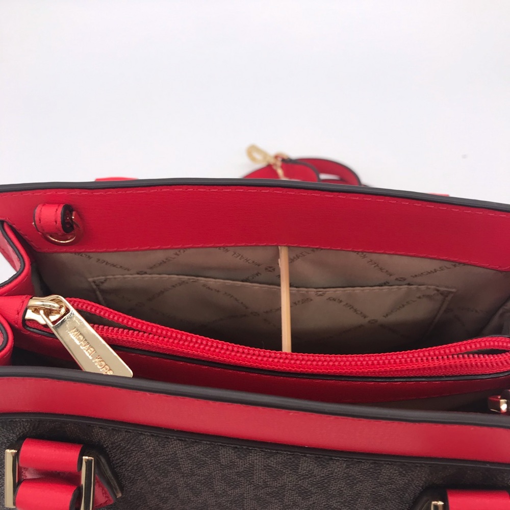 Michael Kors Mott Medium Satchel Coral Ree… - Picture 8 of 14